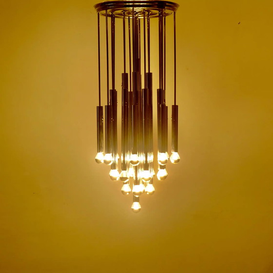 Image 1 of Vintage chromen kroonluchter