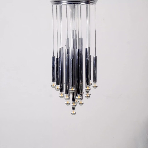 Vintage chromen kroonluchter