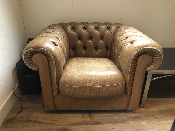 Image 1 of Chesterfield Natuzzi bankstel