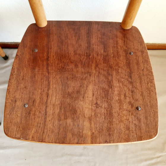 Image 1 of 4x Vintage Deense eetkamerstoelen
