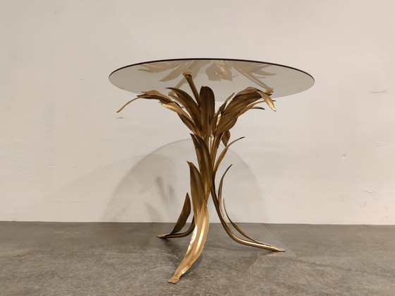 Image 1 of Vintage metalen bloemen bijzettafel, italië jaren 70