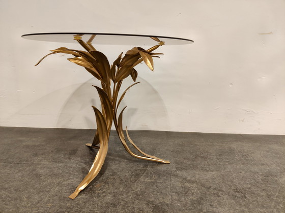 Image 1 of Vintage metalen bloemen bijzettafel, italië jaren 70