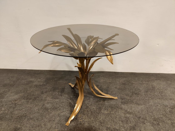 Image 1 of Vintage metalen bloemen bijzettafel, italië jaren 70