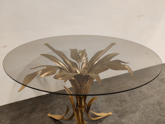 Image 1 of Vintage metalen bloemen bijzettafel, italië jaren 70