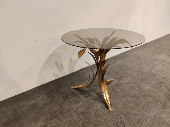 Image 1 of Vintage metalen bloemen bijzettafel, italië jaren 70