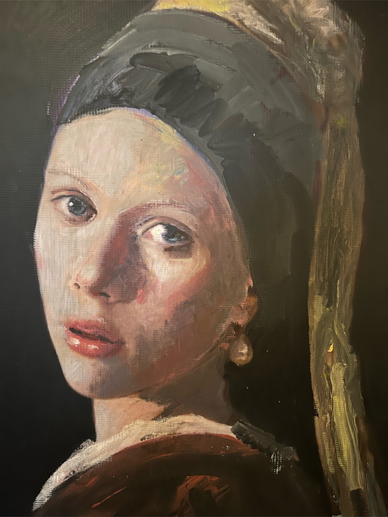 Image 1 of Peter Klashorst - Girl with a pearl earring