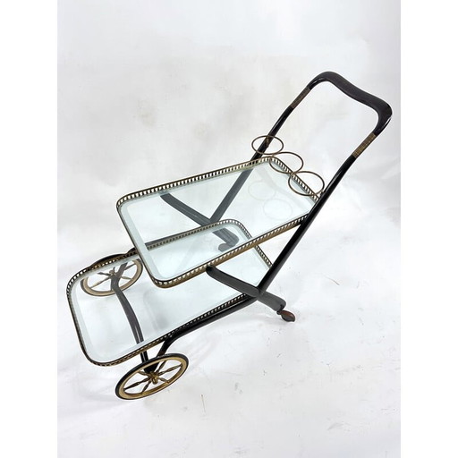 Serveerbar trolley uit Mid Century van Cesare Lacca, Italië 1950