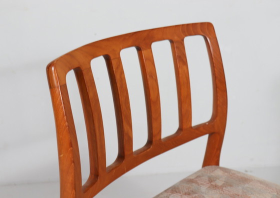 Image 1 of 6 stoelen van Niels Otto Møller, model '83', teak, jaren 1970, Denemarken, Onvolut Bestaande uit zes eetkamerstoelen