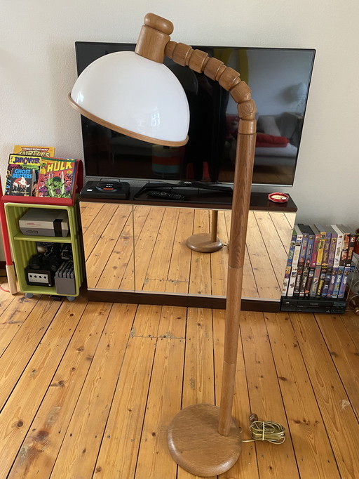 Vintage Steinhauer Houten Vloerlamp