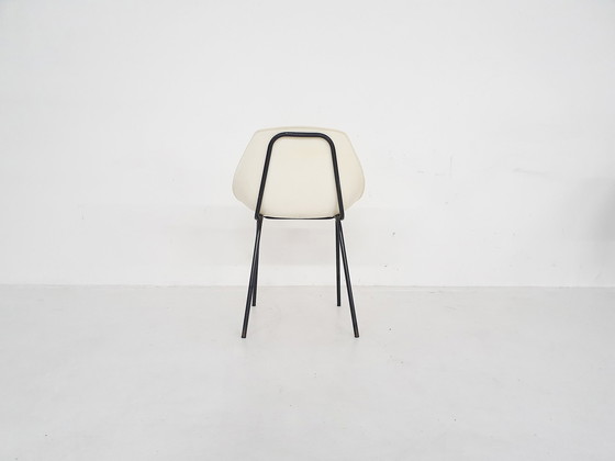 Image 1 of Set van 2 Pierre Guariche voor Meurop 'schelp' eetkamerstoelen, Frankrijk jaren 50