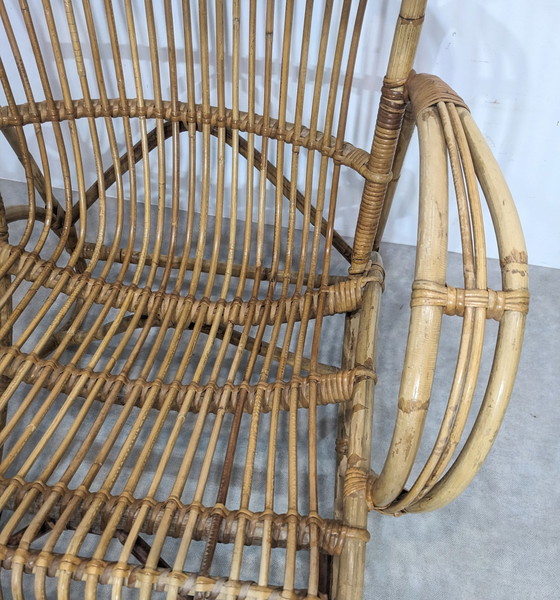 Image 1 of Fauteuil van rotan en bamboe