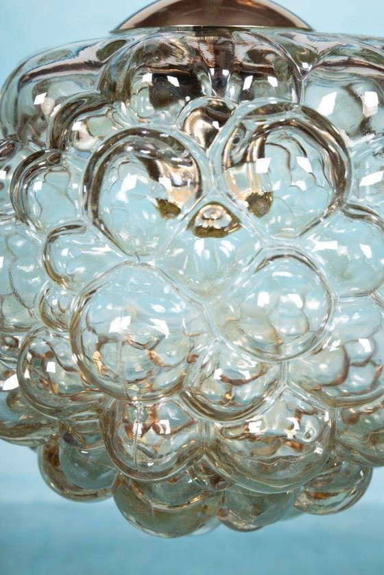 Image 1 of Space age glazen hanglamp Helena Tynell large glass pendant