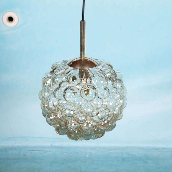 Image 1 of Space age glazen hanglamp Helena Tynell large glass pendant