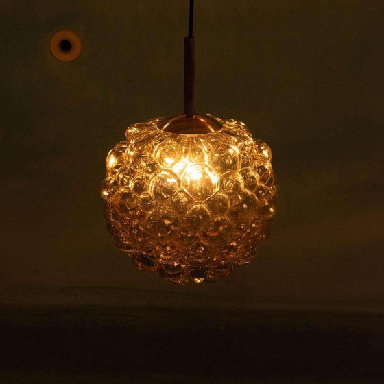 Image 1 of Space age glazen hanglamp Helena Tynell large glass pendant