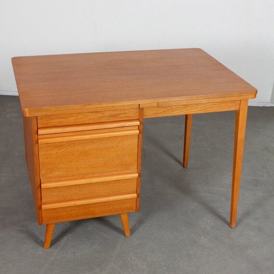 Image 1 of Vintage eikenhouten bureau, 1960