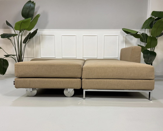 Image 1 of Brühl Fourtwo Designer Sofa Stoffen Bank Bed Vier Twee Bruin