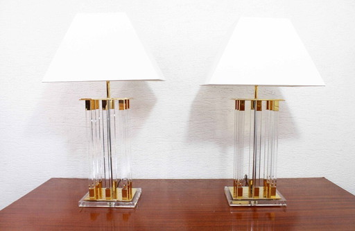 2X lampen in Régence stijl van Faschian Design, 1970