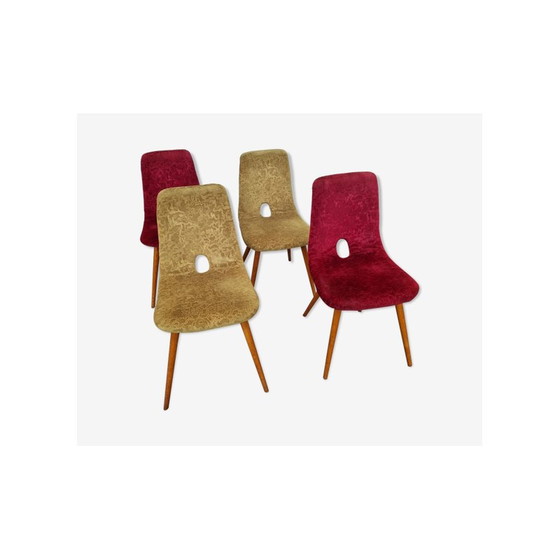 Image 1 of Set van 4 vintage stoelen door Miroslav Navratil, Tsjechië 1960