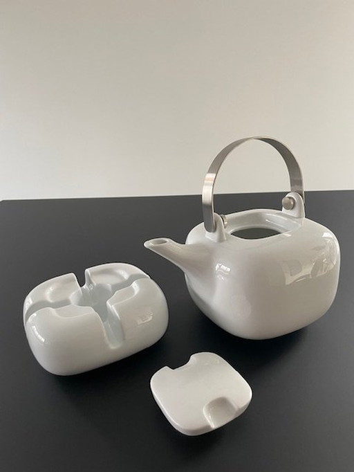 Iconische Theepot Asa Design Germany + Rechaud / Verwarmer