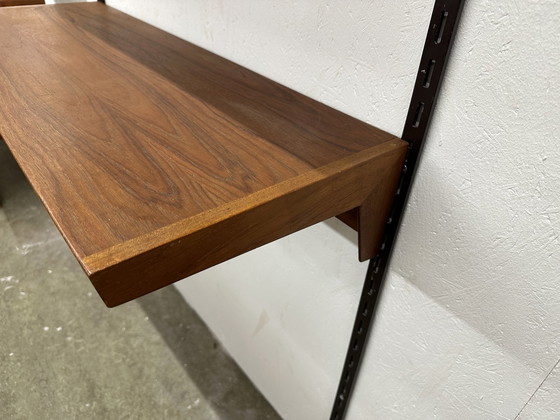Image 1 of Vintage Boekenrek | Wandsysteem | Kai Kristiansen | Wandplanken | Teak