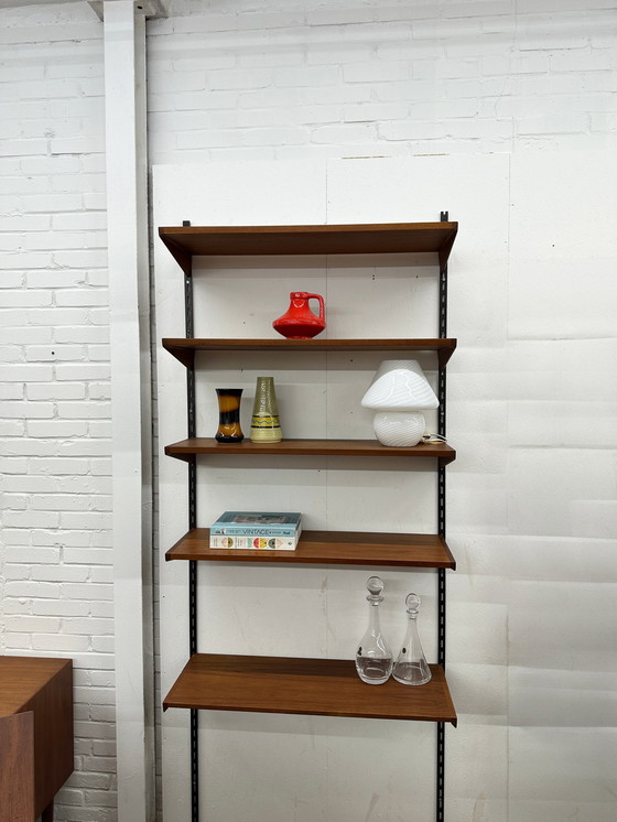 Image 1 of Vintage Boekenrek | Wandsysteem | Kai Kristiansen | Wandplanken | Teak