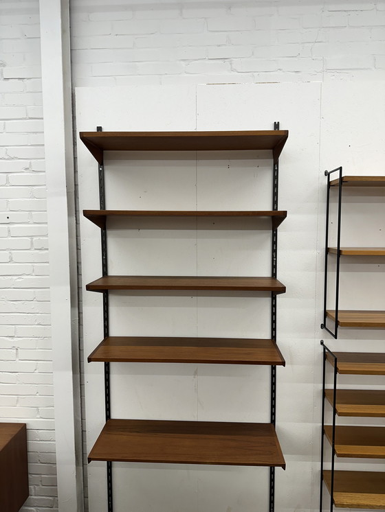 Image 1 of Vintage Boekenrek | Wandsysteem | Kai Kristiansen | Wandplanken | Teak