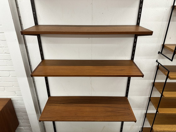 Image 1 of Vintage Boekenrek | Wandsysteem | Kai Kristiansen | Wandplanken | Teak