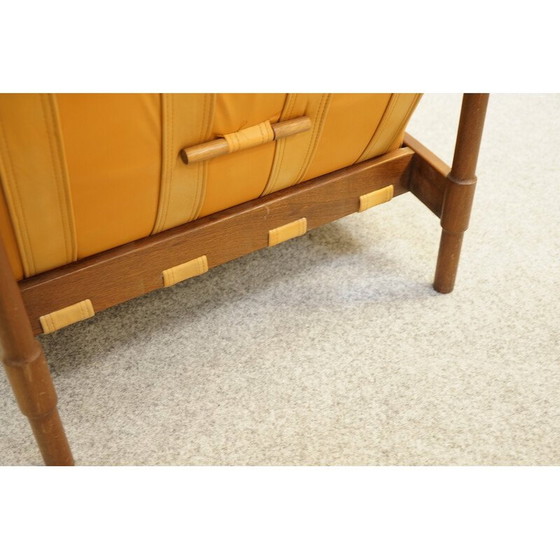 Image 1 of Paar vintage fauteuils in Braziliaans leer en Jatoba hout, 1970