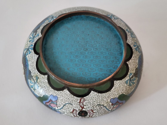 Image 1 of Dragon Bowl Cloisonne