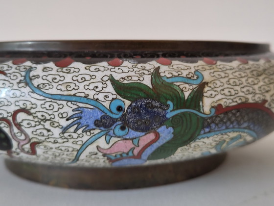 Image 1 of Dragon Bowl Cloisonne