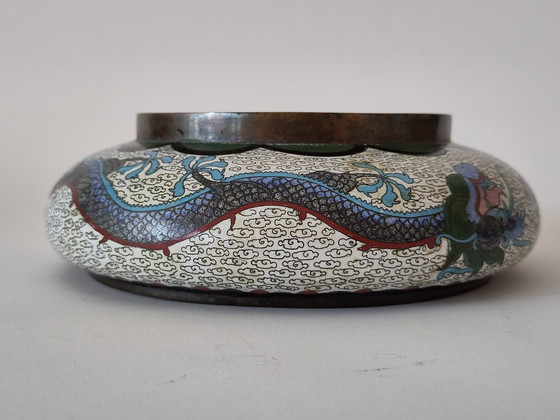 Image 1 of Dragon Bowl Cloisonne