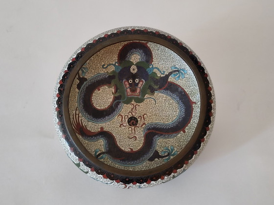 Image 1 of Dragon Bowl Cloisonne