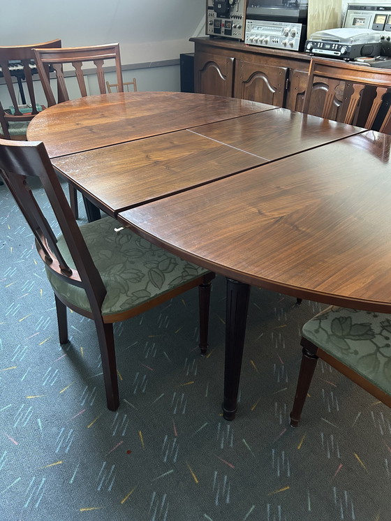 Image 1 of Raanhuis Meubelen Eetkamer Tafel Van Oud Noten