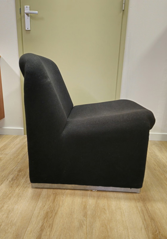 Image 1 of Vintage Giancarlo Piretti Alky Fauteuil Stoel Zwart