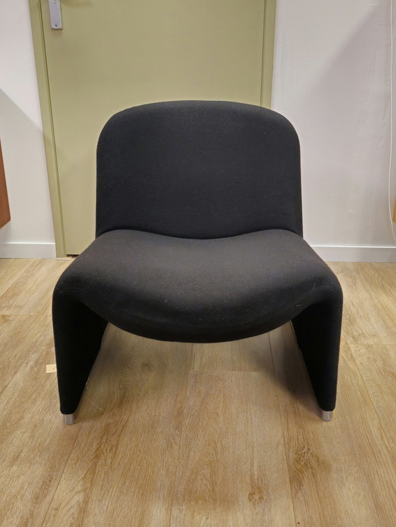 Image 1 of Vintage Giancarlo Piretti Alky Fauteuil Stoel Zwart