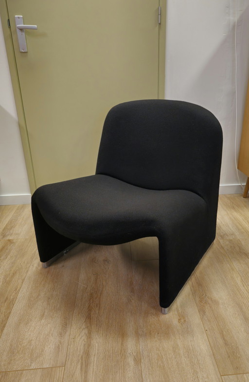 Vintage Giancarlo Piretti Alky Fauteuil Stoel Zwart