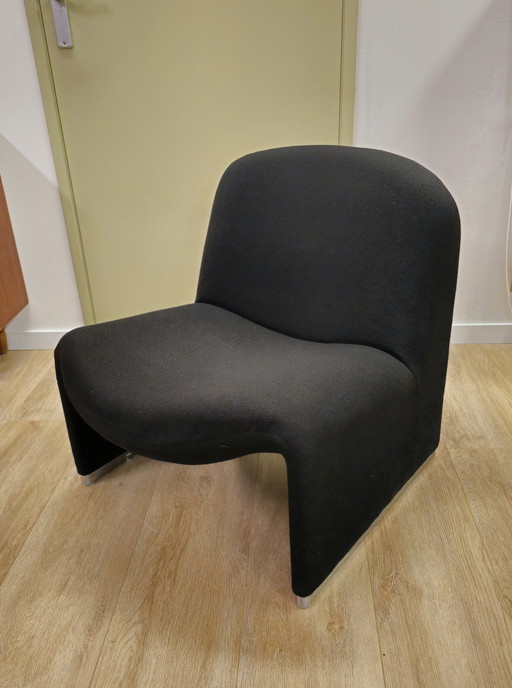 Vintage Giancarlo Piretti Alky Fauteuil Stoel Zwart