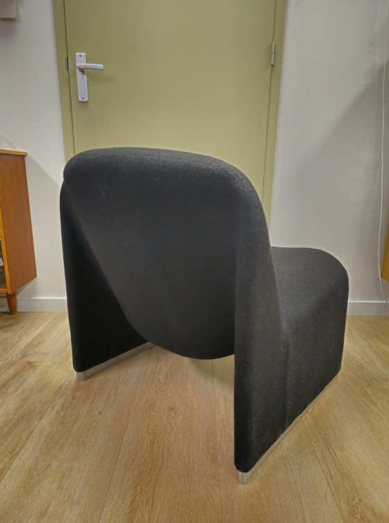 Image 1 of Vintage Giancarlo Piretti Alky Fauteuil Stoel Zwart