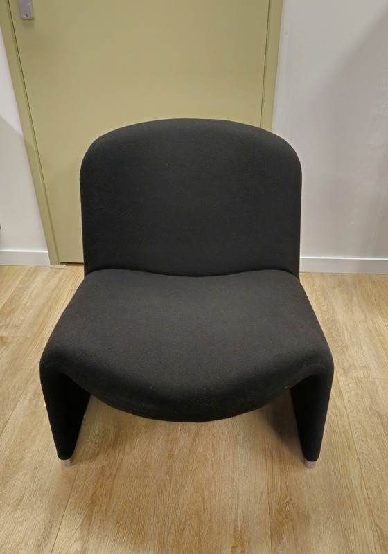 Image 1 of Vintage Giancarlo Piretti Alky Fauteuil Stoel Zwart