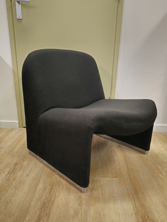 Image 1 of Vintage Giancarlo Piretti Alky Fauteuil Stoel Zwart