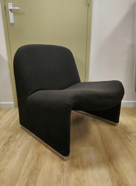 Image 1 of Vintage Giancarlo Piretti Alky Fauteuil Stoel Zwart