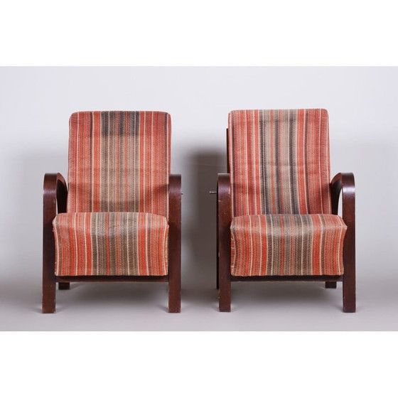 Image 1 of Paar vintage zalm Art Deco fauteuils, jaren 1930
