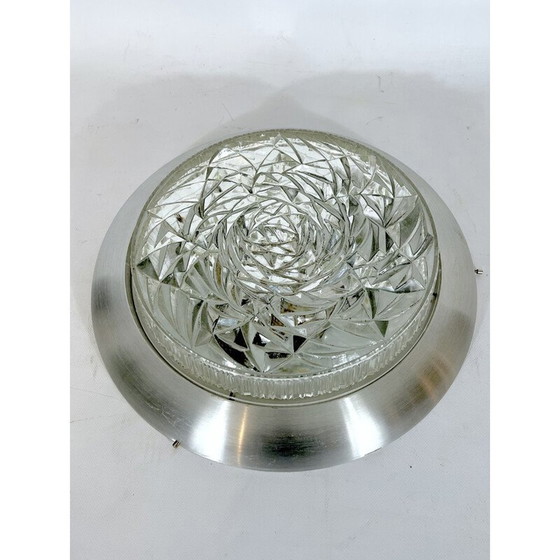 Image 1 of Mid Century aluminium en glazen wandlamp van Stilux Milano, jaren 1960