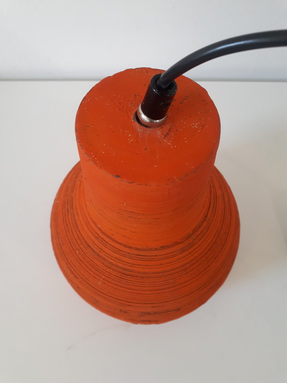 Image 1 of Vintage keramieke oranje hanglamp