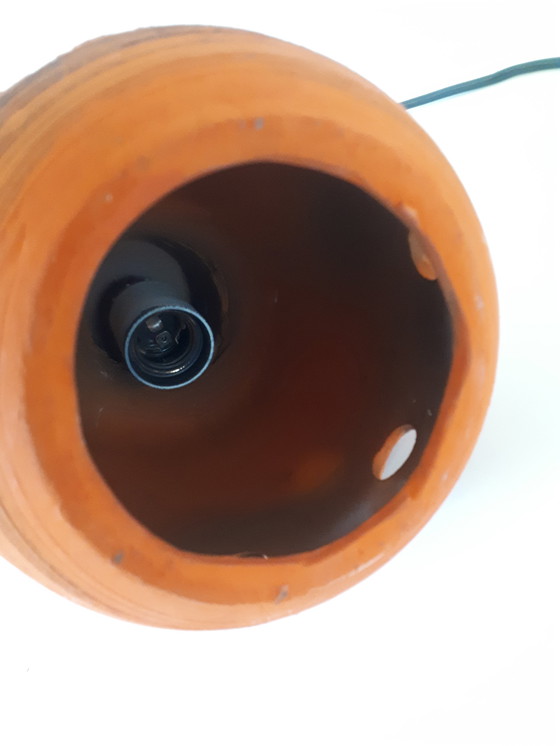 Image 1 of Vintage keramieke oranje hanglamp