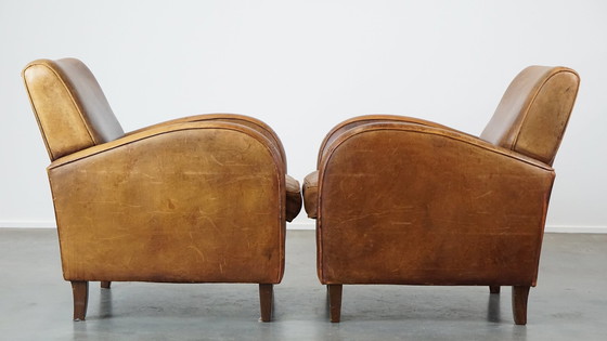 Image 1 of 2 X Schapenleren Armchair