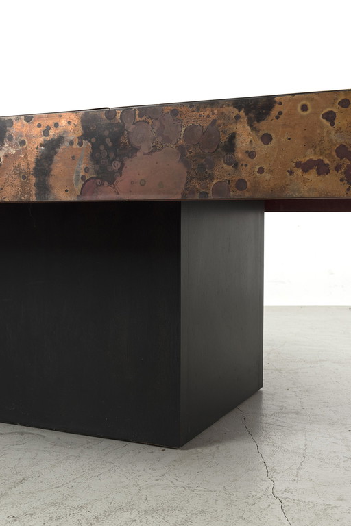 Vintage koperen salontafel art. 66340