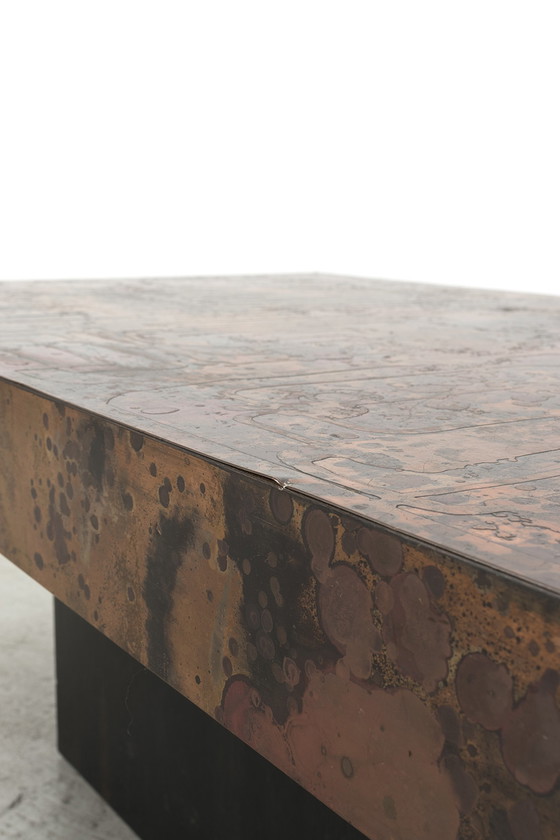 Image 1 of Vintage koperen salontafel art. 66340