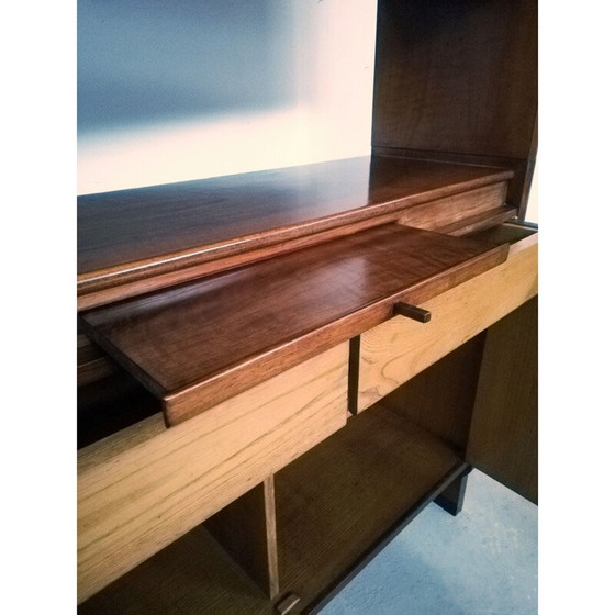 Image 1 of Vintage Weens stro en houten dressoir, 1950