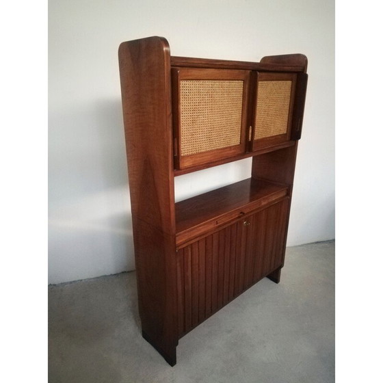 Image 1 of Vintage Weens stro en houten dressoir, 1950